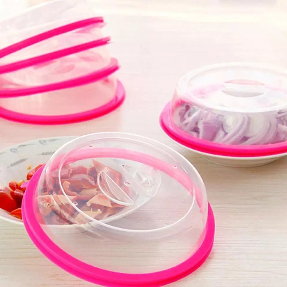 Penutup Piring Kedap Udara Tutup Mangkok Lauk Tudung Saji Plastik Penutup Piring Lauk / Penutup Piri