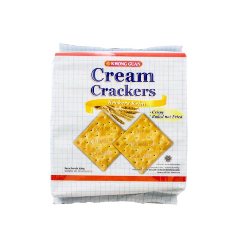 

Khong Guan Cream Crackers 350gr / Biskuit Khong Guan / Biscuit Crackers Khong Guan / Crackers Khong Guan / Krakers Krim Khong Guan / Gabin Krekers Krim Crispy / Gabin Gurih Enak / Biskuit Khong Guan Krim / Krakers Krim