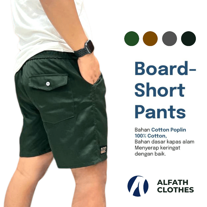 Celana Pendek Pria Distro Boardshort Shortpants HOOLIGANS Academica Black