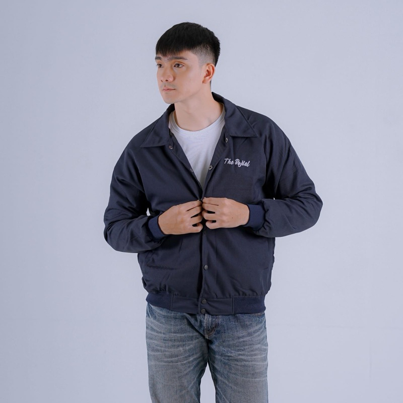 Jaket Baseball Bahan Tebal Semi Wol Work Jacket Unisex Keren Pria Motor Casual Jacket