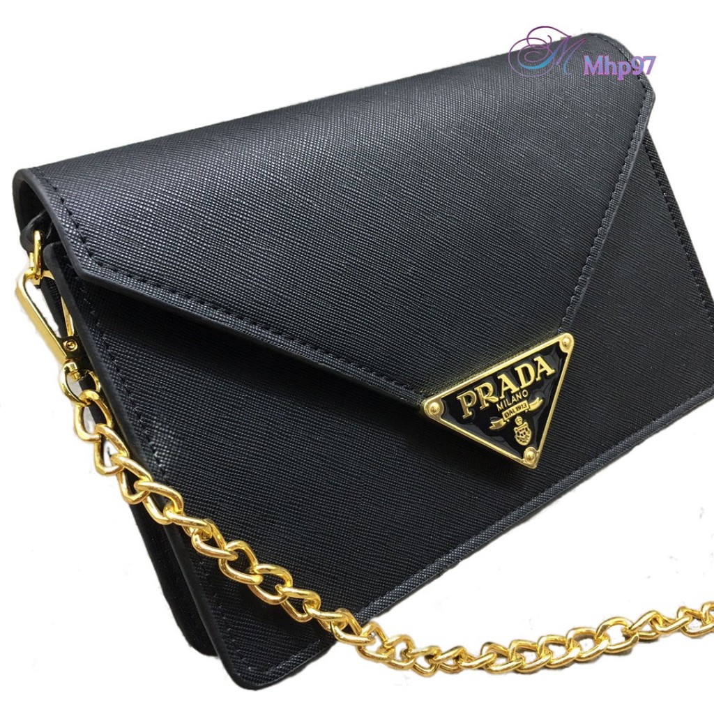 Prada Logo-Lettering Saffiano Shoulder Bag
