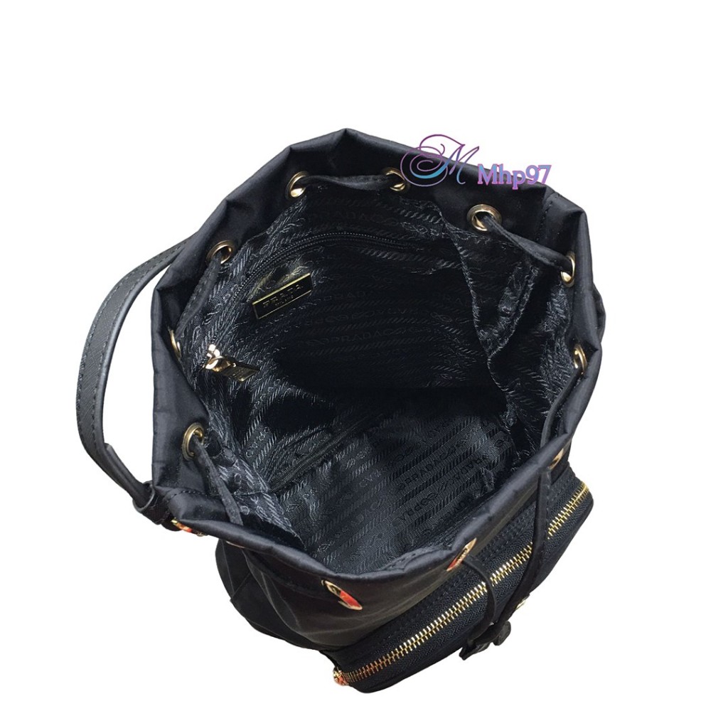 PRADA Nylon Saffiano Bucket Big