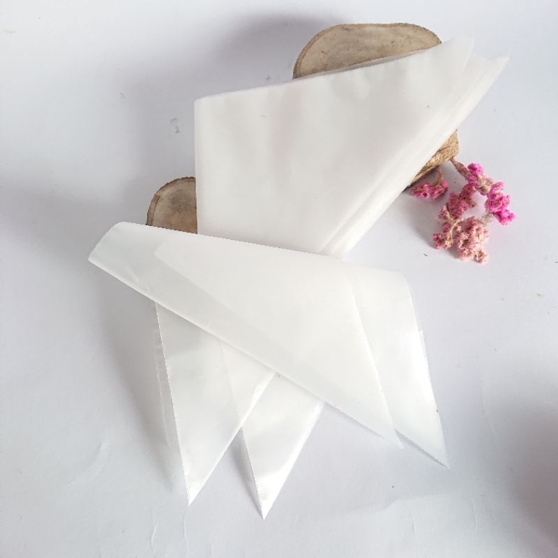 

Plastik Segitiga Ecer Plastik penghias kue Piping bag isi 10pcs