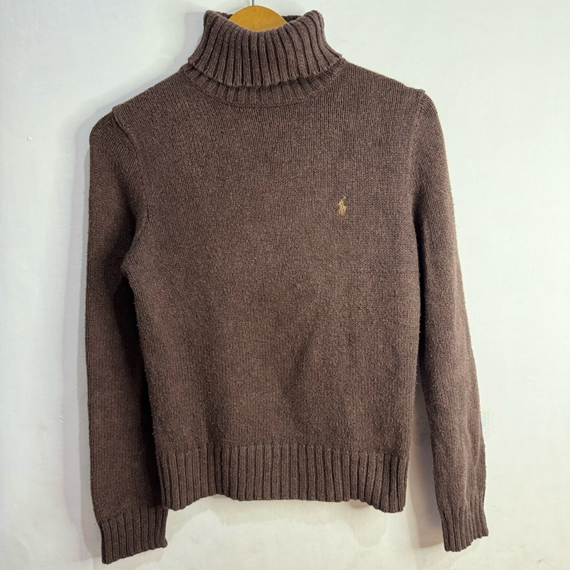 Polo Ralph Lauren Sweater Turtleneck Brown Preloved