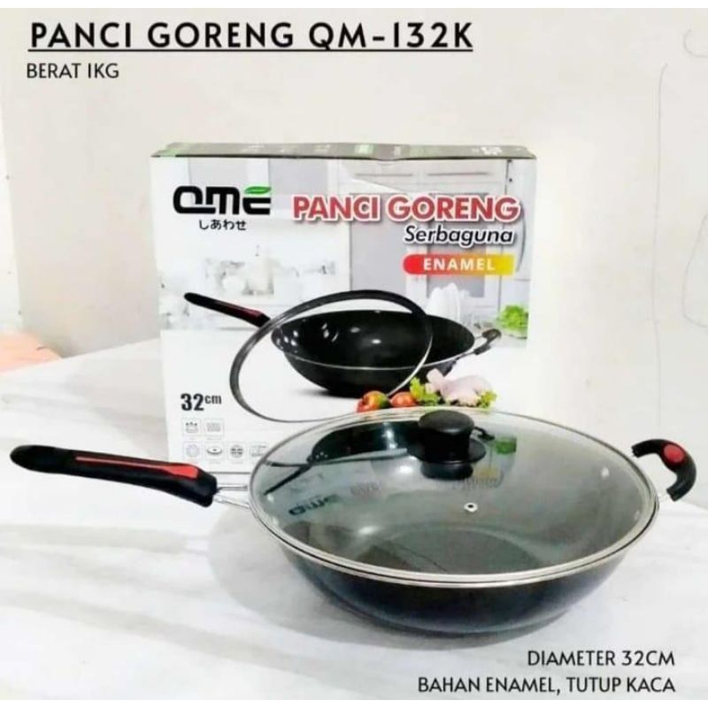Panci Goreng Serbaguna 32cm Tutup Kaca