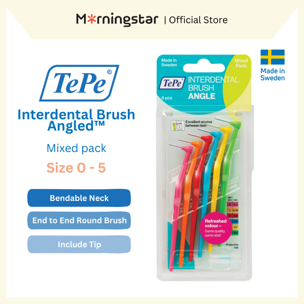 TePe Interdental Brush Angle - (Blister pack, @6 pcs/pack) - Sikat Gigi Behel RB13