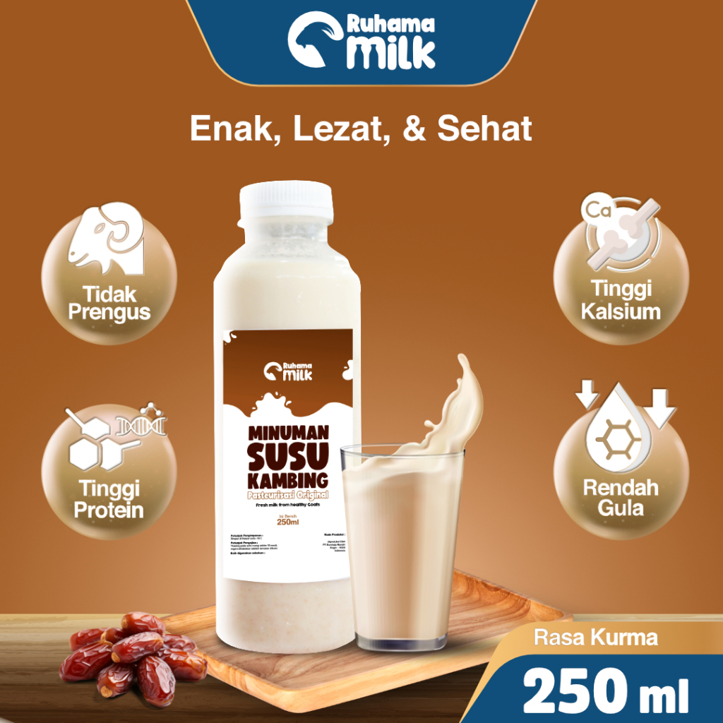 

Susu Kambing Rasa Kurma 250ml - Ruhama Milk