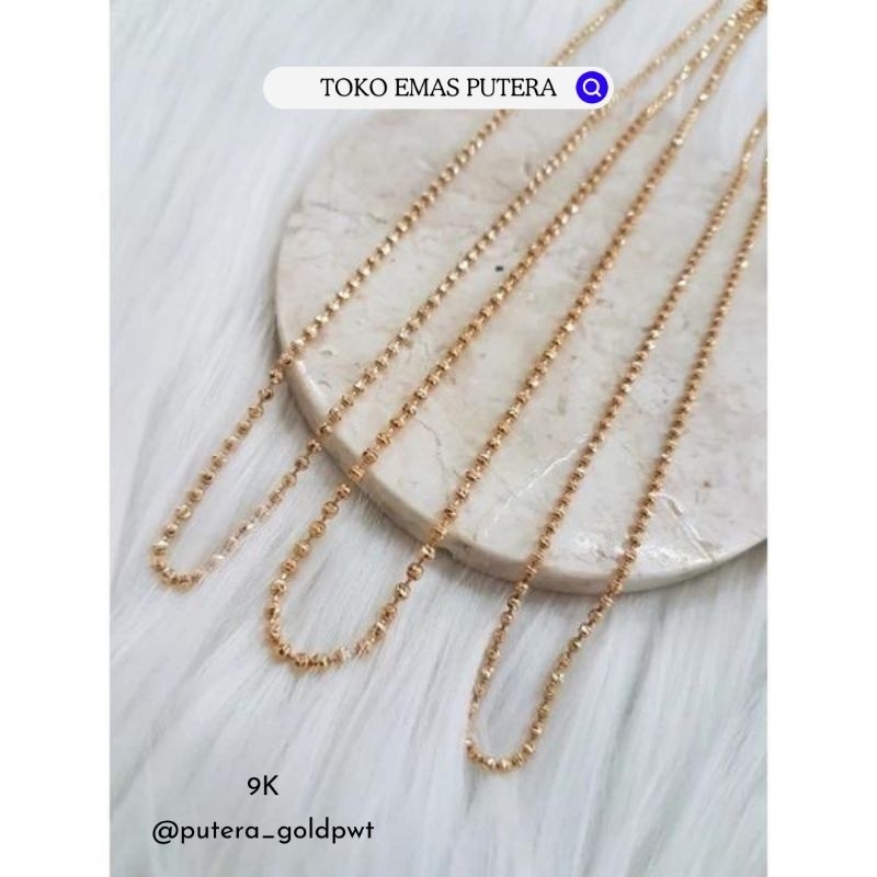 Kalung merica emas asli kadar 9K/42%