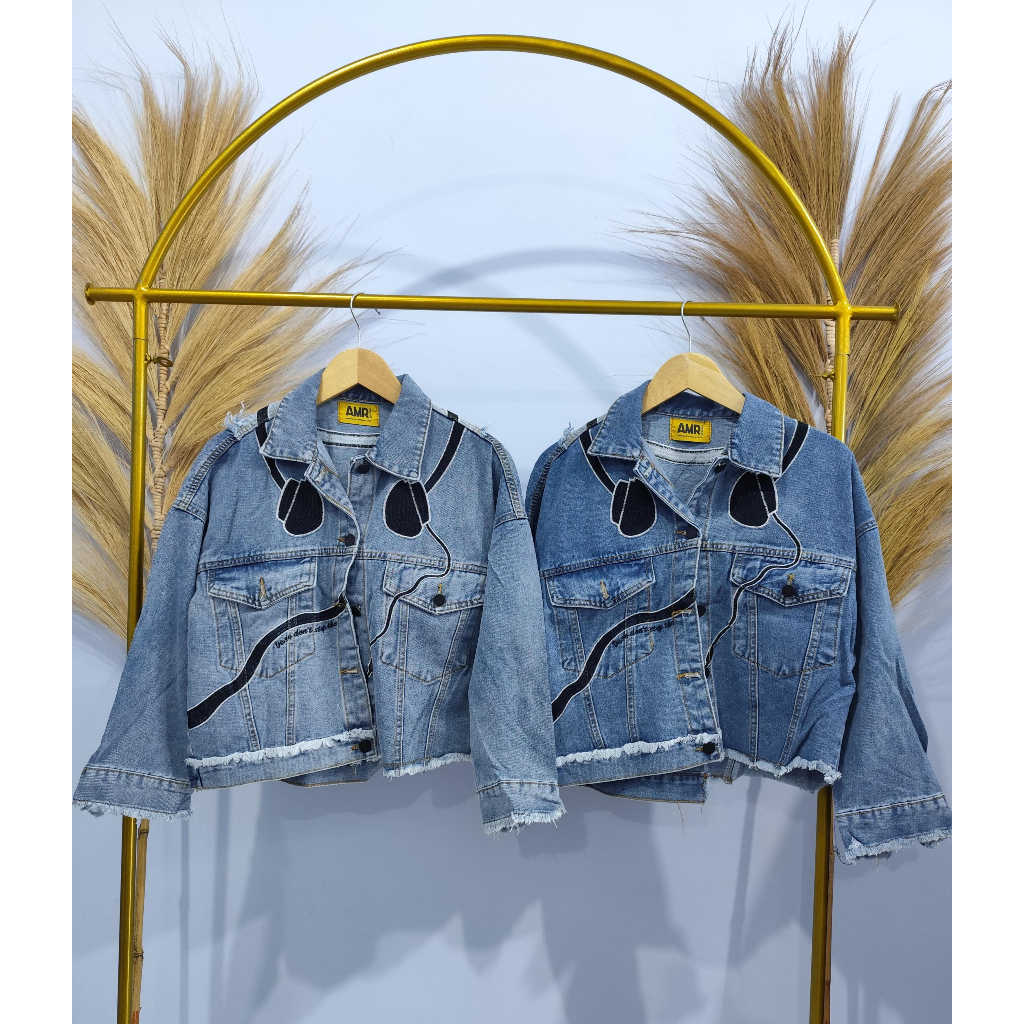 MDS OUTFIT | JAKET WANITA JEANS  ORIGINAL AMR