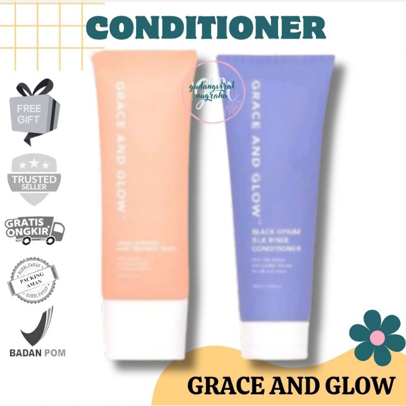 ☘️GVN☘️ GRACE AND GLOW BLACK OPIUM SILK RINSE CONDITIONER GRACE AND GLOW CONDITIONER SHAMPOO GRACE &