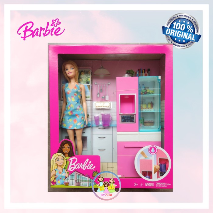Barbie Furniture Set - Refrigerator Kulkas Original Mattel