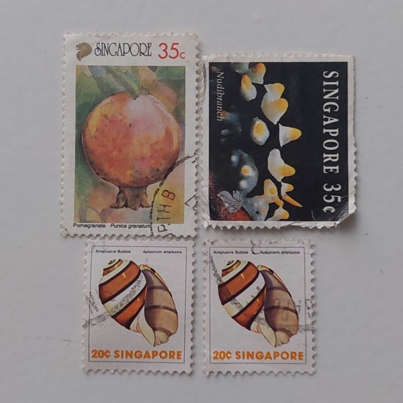 

Perangko Singapura 4 Keping Used Campur - Prangko Singapore