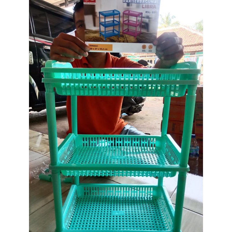 RAK SUSUN 3 SERBAGUNA UKURAN BESAR MEREK YOYO/ RAK SUSUN 3 PLASTIK UKURAN BESAR JUMBO