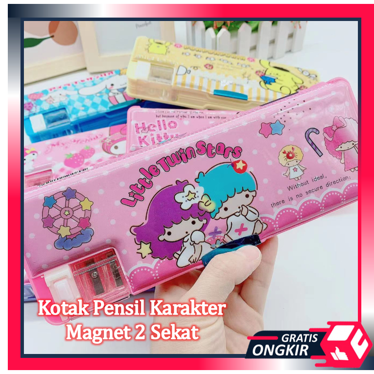 

Gratis Ongkir - S5984 Kotak Pensil Karakter Magnet 2 Sekat / Kotak Pensil Anak Karakter Sanrio