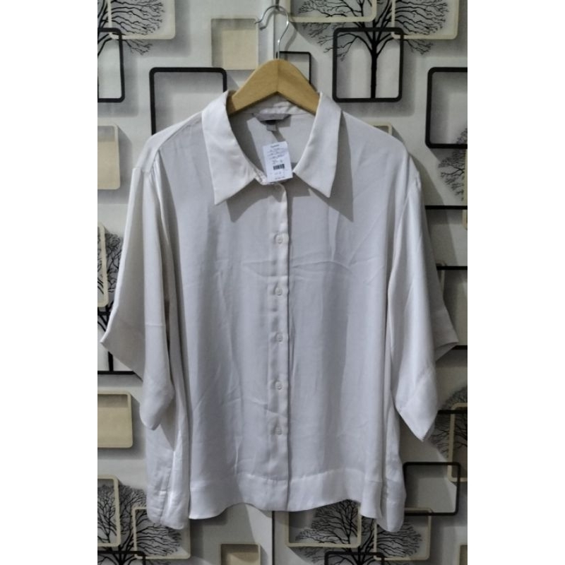 Kemeja blouse panjang - polos / HnM / GU / jumbo/colza