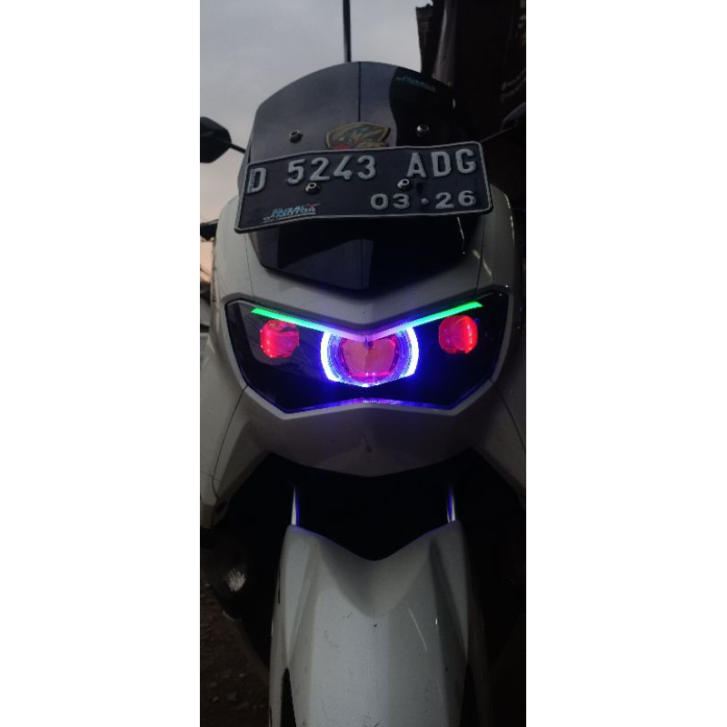 LAMPU BILED NMAX NEW CUSTOM LAMPU NMAX NEW NMAX OLD LAMPU ALIS RGB BLUETHOOTH MOTOR YAMAHA BILED AES