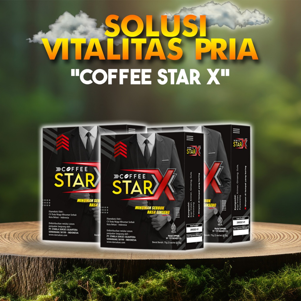 

KOPI KUAT PRIA STAR X KRIMER PENAMBAH STAMINA PRIA 1 BOX
