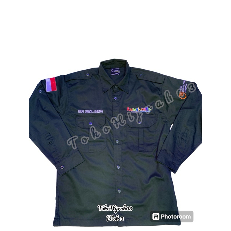 KEMEJA RUMAH AUTIS SERAGAM RUMAH AUTIS PDH LENGAN PANJANG RUMAH AUTIS PDL RUMAH AUTIS BAJU RUMAH AUT