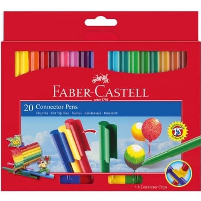 

KODE J3P FABER Connector Pen Faber Castell 112A 2 Warna Colours Spidol Craft