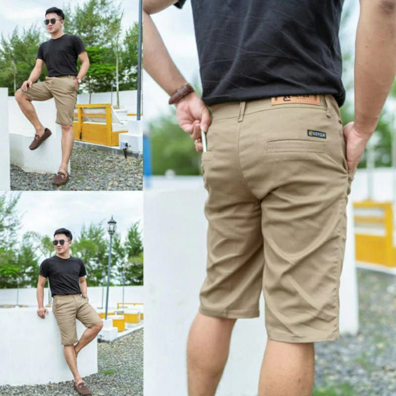 Celana Chinos Pendek Kain Katun Diamond