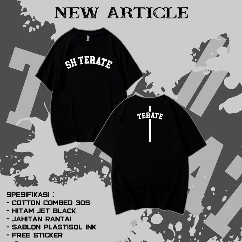 Kaos SH TERATE SIMPLE Hitam VERTICAL