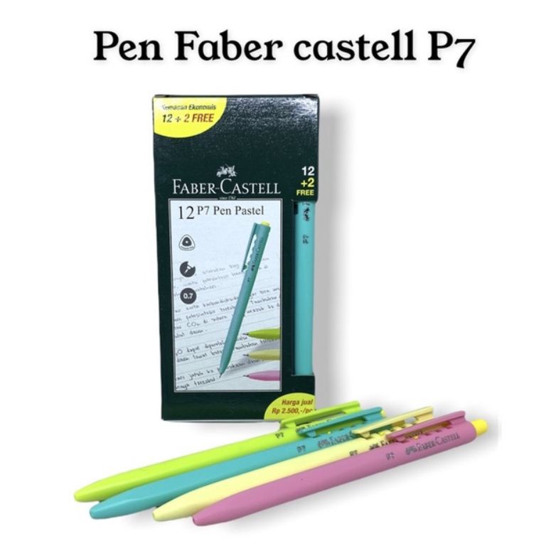 

KODE V7C6 Faber Castell Pulpen P7 Ballpoint P7 Pastel 7 mm black Ink