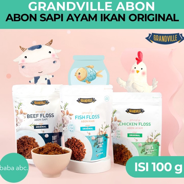 

Abon CIPUNG Abon GRANDVILLE Beef Floss Abon Sapi Chicken Floss Abon Ayam Ikan Original Spicy