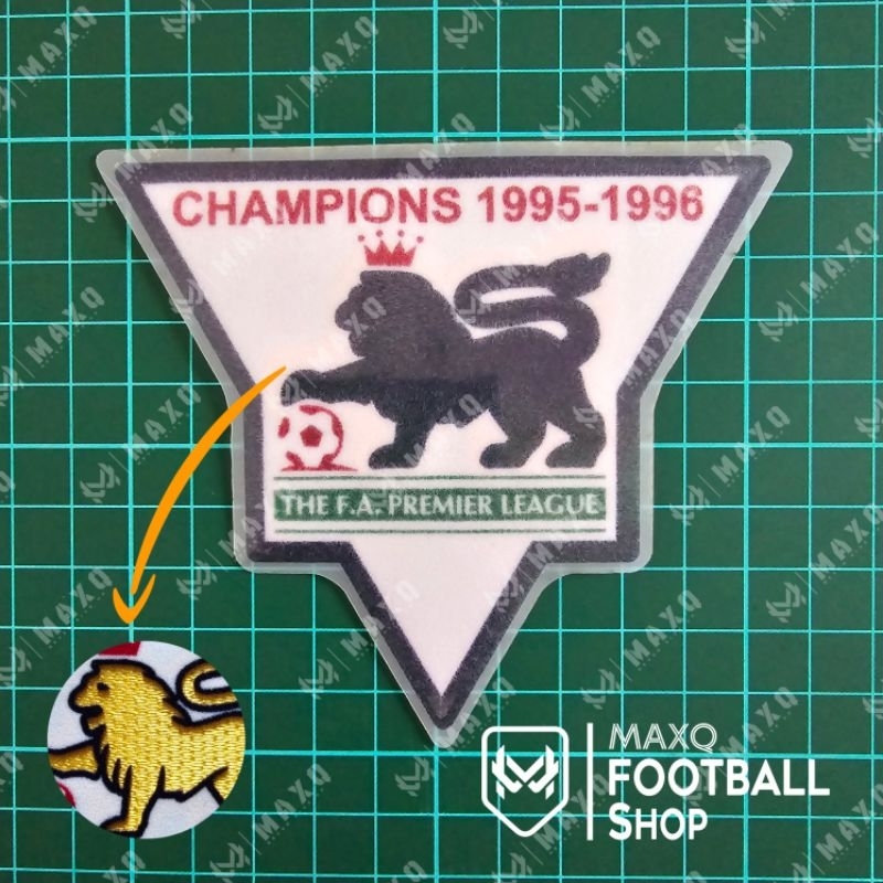 PATCH JERSEY LIGA INGGRIS PREMIER GOLD CHAMPIONS 1995/1996 MANCHESTER UTD
