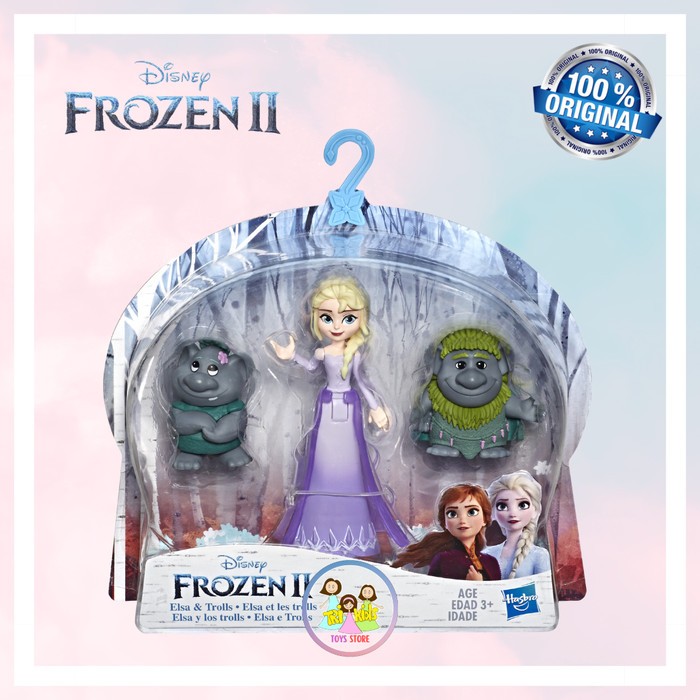 Disney Frozen 2 Doll - Elsa dan Troll Mini Figure - ORIGINAL