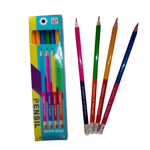 

( 1 Pak ) Pensil 2B Squeezy Bicolour + Penghapus PK2B-SQ304