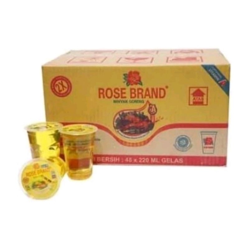 

Minyak Goreng Rose Brand Cup 220ml 1 karton 48 pcs