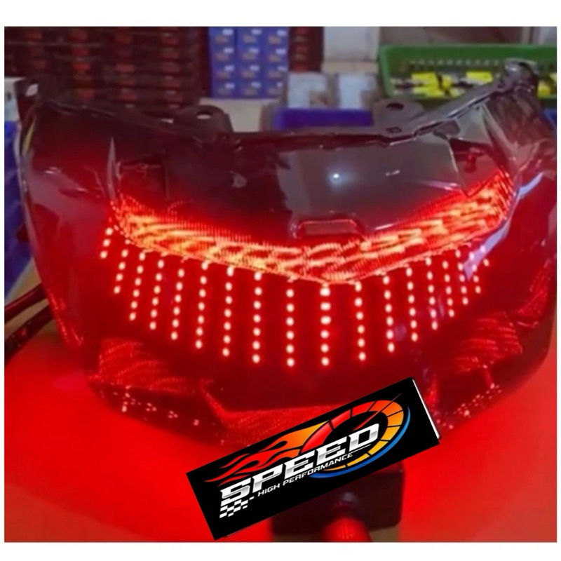 [OSO] lampu stoplamp running warna biru dan merah plus sen kuning xcase nmax old nmax lama warna mer