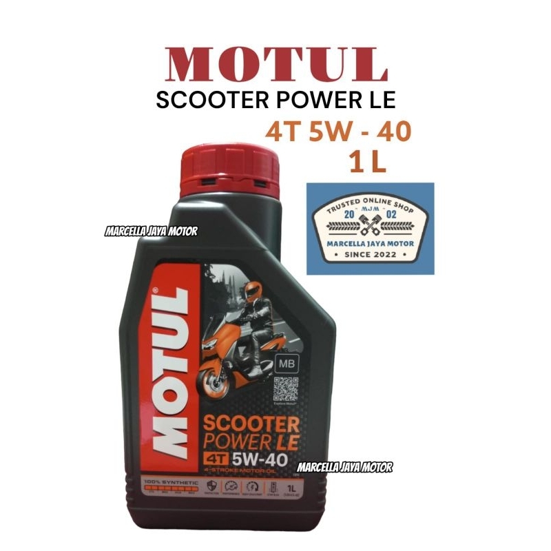 OLI MOTUL SCOOTER POWER LE 4T 5W-40 1 LITER OLI MOTUL MATIC 1LITER