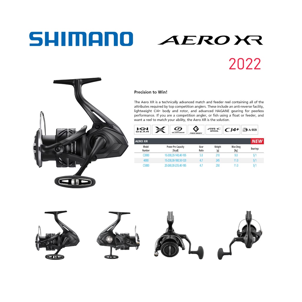 Shimano Aero XR Model 2022 Spinning Reel Pancing