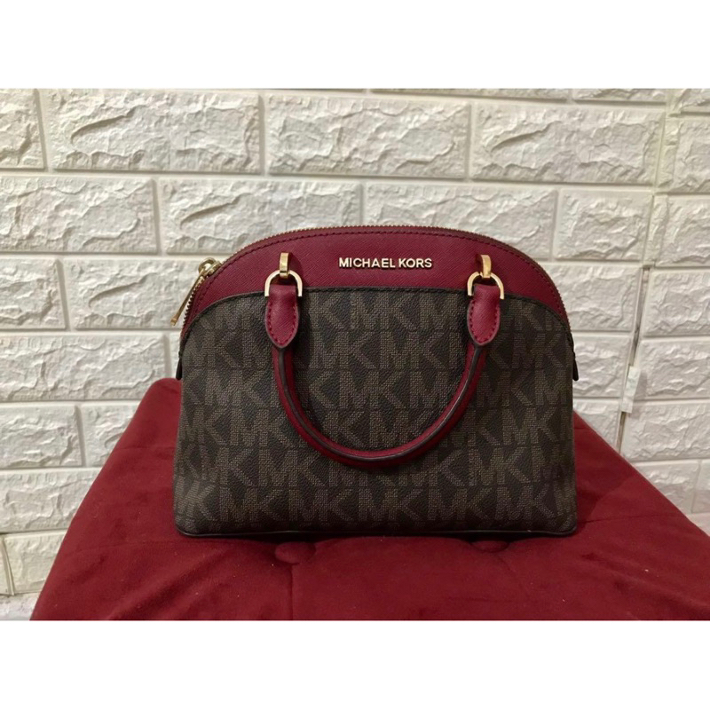 Tas MK Michael Kors Alma dome satchel Signature
