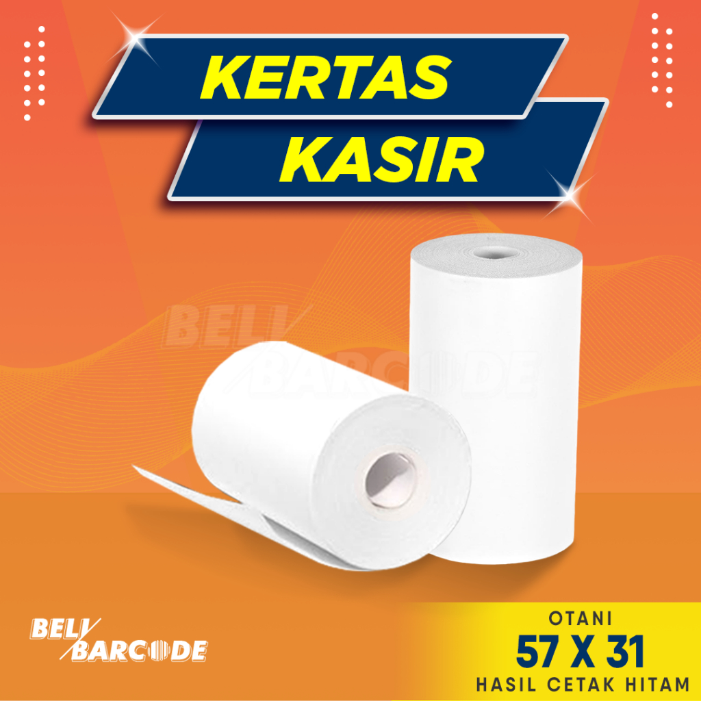 

Otani Kertas Thermal Warna Hitam 57x31 mm Coreless Cetak Thermal Printer 58 mm