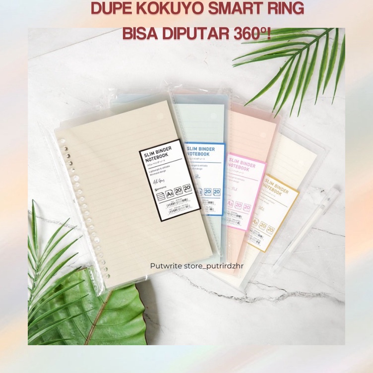 

KODE N4Z7 Slim Smart Ring Binder Dilipat 36 Derajat Transparan B5 kokuy style
