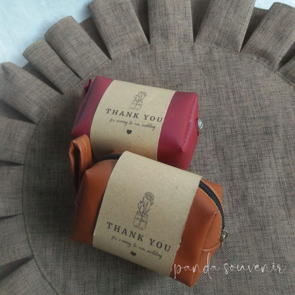 Souvenir Pernikahan Unik Boxy Pouch Ukuran 8x7x4 Wedding Souvenir Dompet Koin Murah