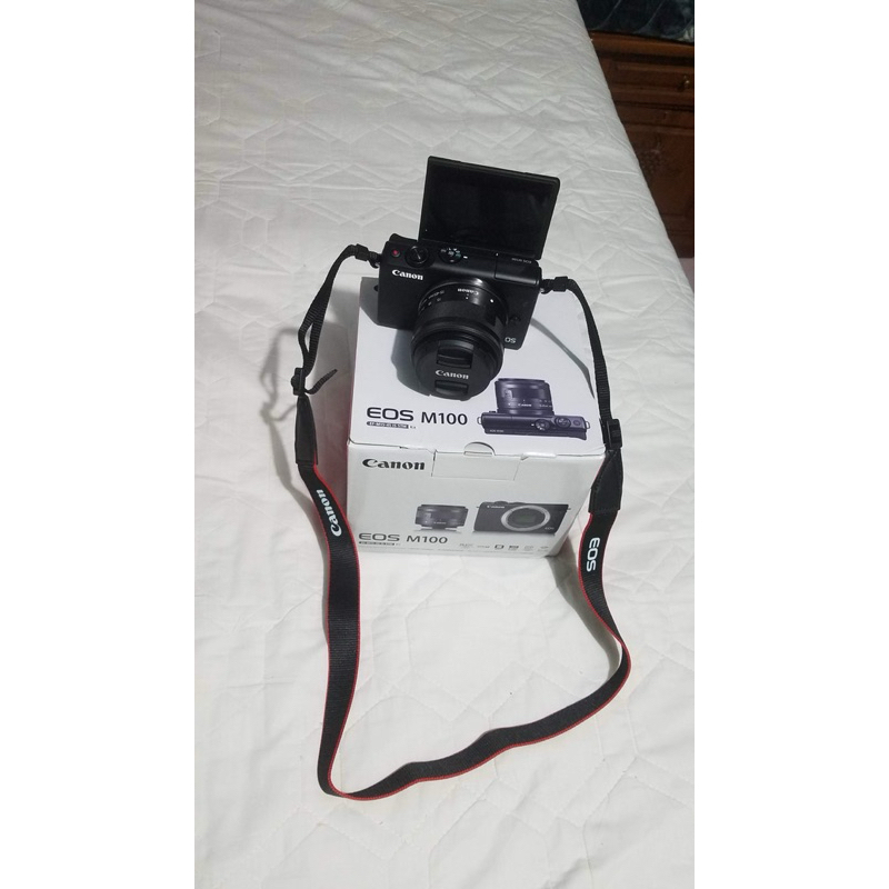 Canon M100 lensa kit & fix 50mm