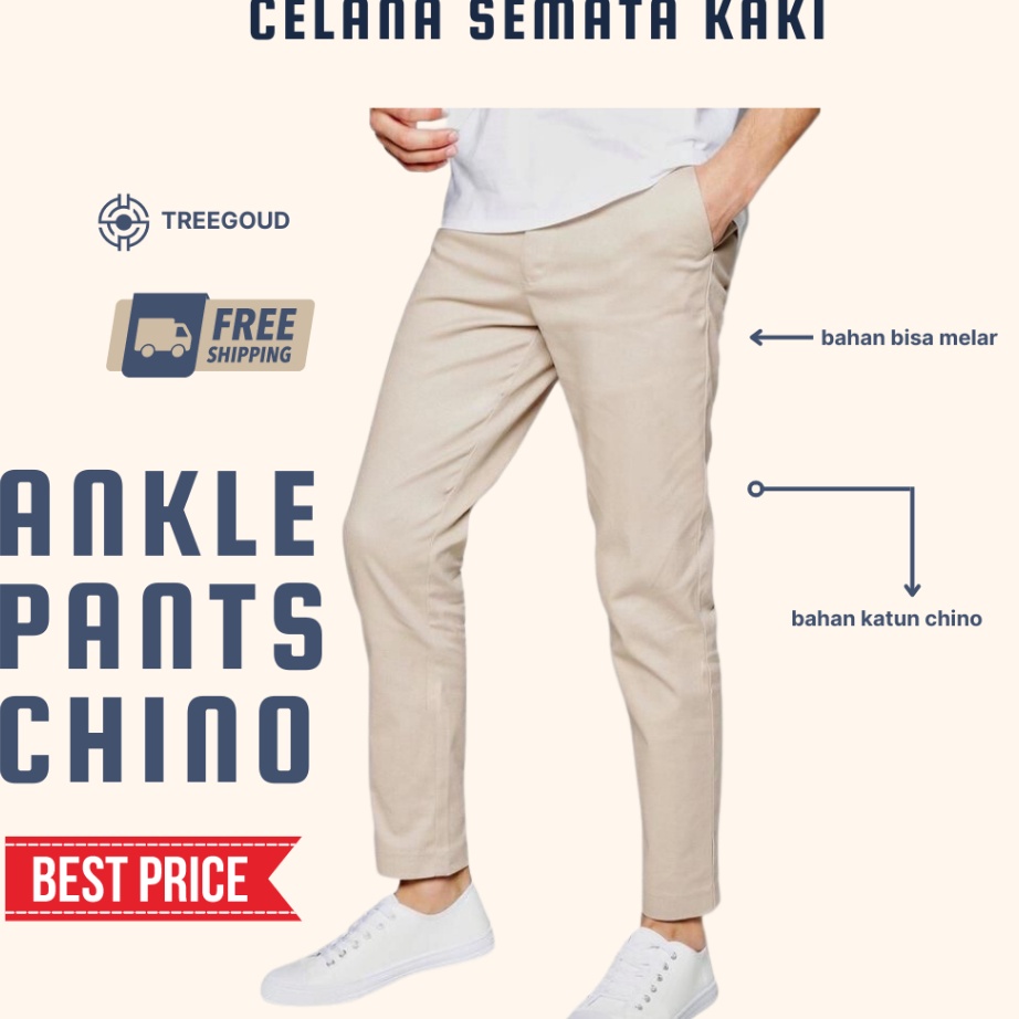 TREEGOUD CELANA ANKLE PANTS PRIA CELANA CHINO ANKLE PRIA ANGKLE PANTS CHINO PRIA CELANA CHINO ANGKLE
