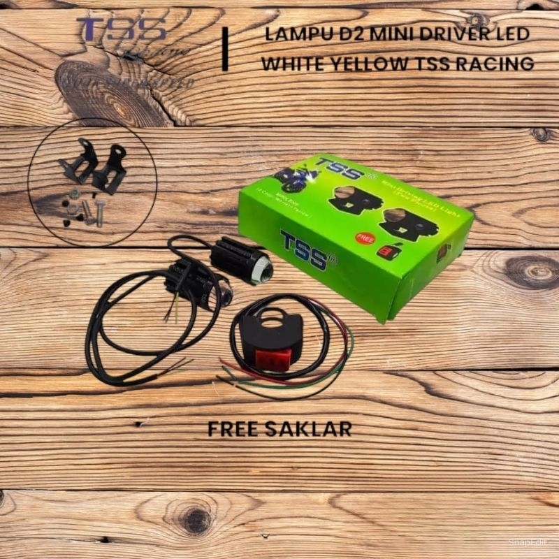 original 100% lampu tembak driving led mini sepasang nyala kuning putih free saklar on off lampu 3in