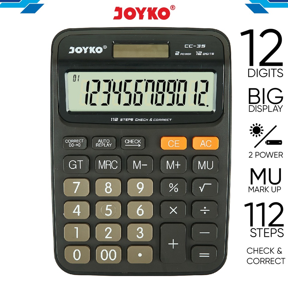 

Murah Trending Calculator Kalkulator Joyko CC35 12 Digits Check Correct