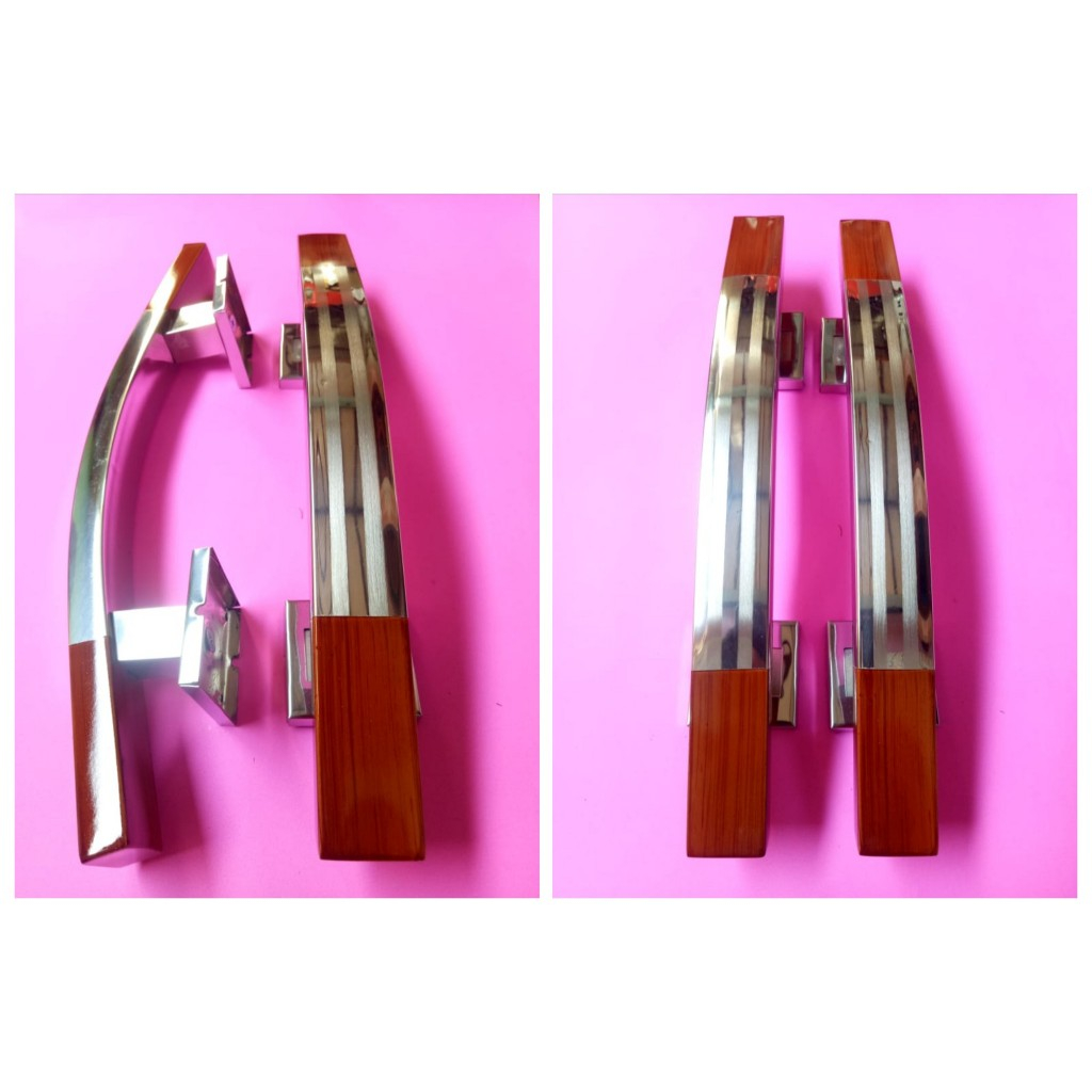 tarikan handle pintu minimalis tipe lengkung 33cm kupu tarung