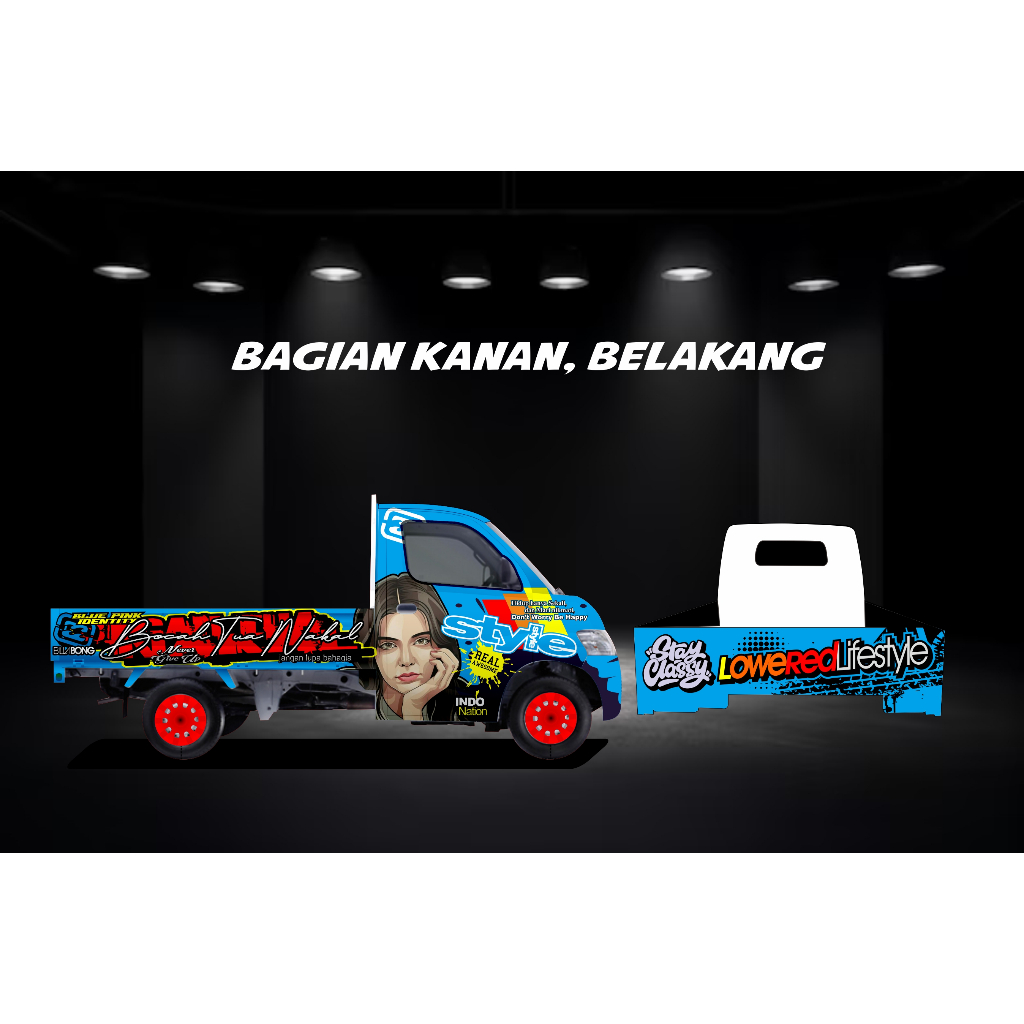 DECAL STIKER GRANDMAX PICKUP FULL BODY MBOIS BISA GANTI NAMA, WARNA, LOGO, DLL