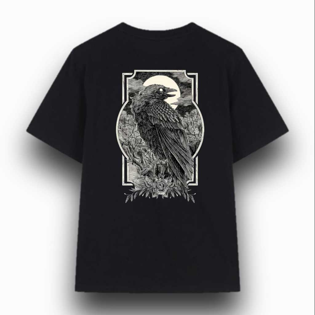 T - Shirt Black Owl / Kaos Pria / Kaos Distro / TShirt Pria / METAL / kaos distro bandung / kaos pri