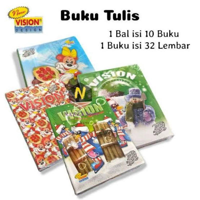 

Buku Tulis Vision 32 lembar 1 pack ( 10 pcs )