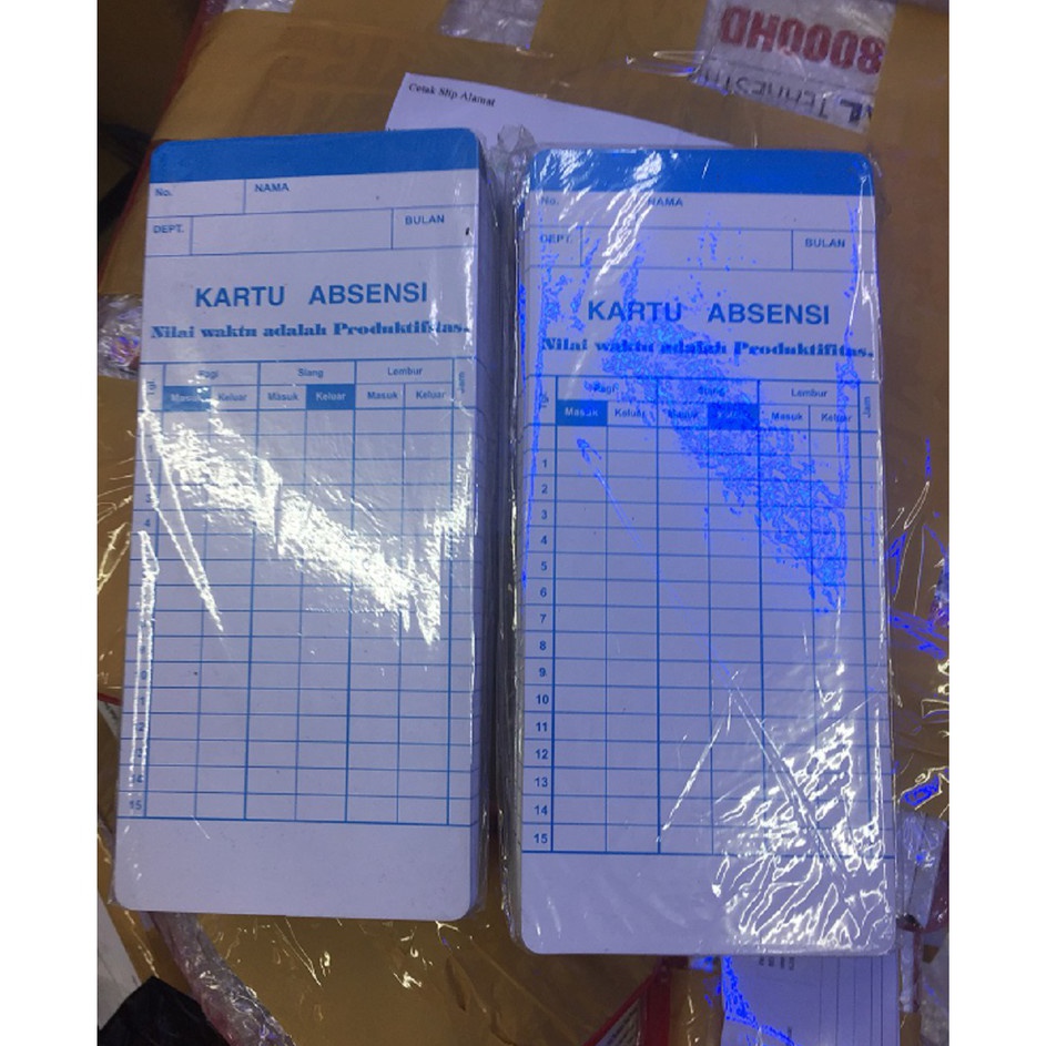 

New Now Set Kartu Absensi 1 Pcs