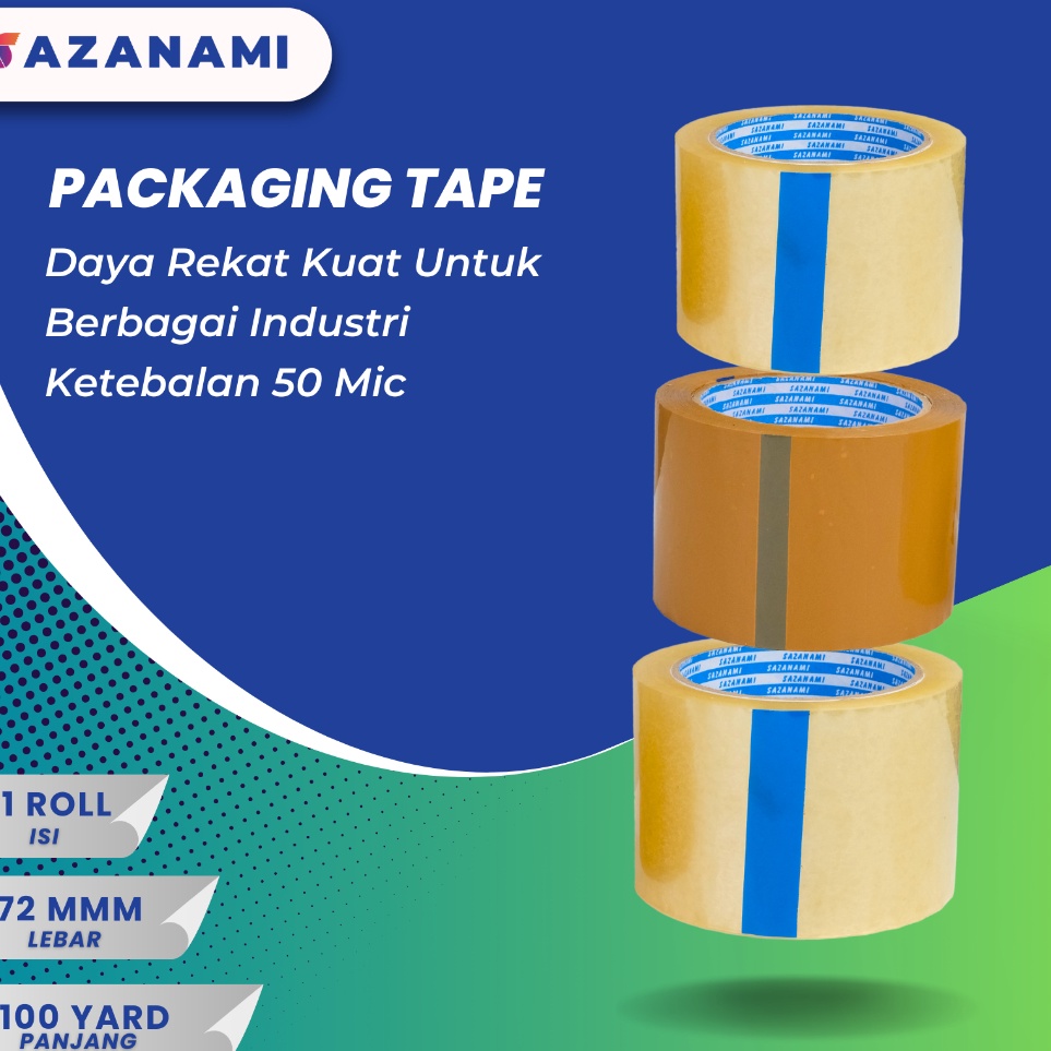 

Obral Laris LAKBAN BENING COKLAT 3 X 1Y SAZANAMI ISOLASI LAKBAN COKLAT 72MM X 1Y