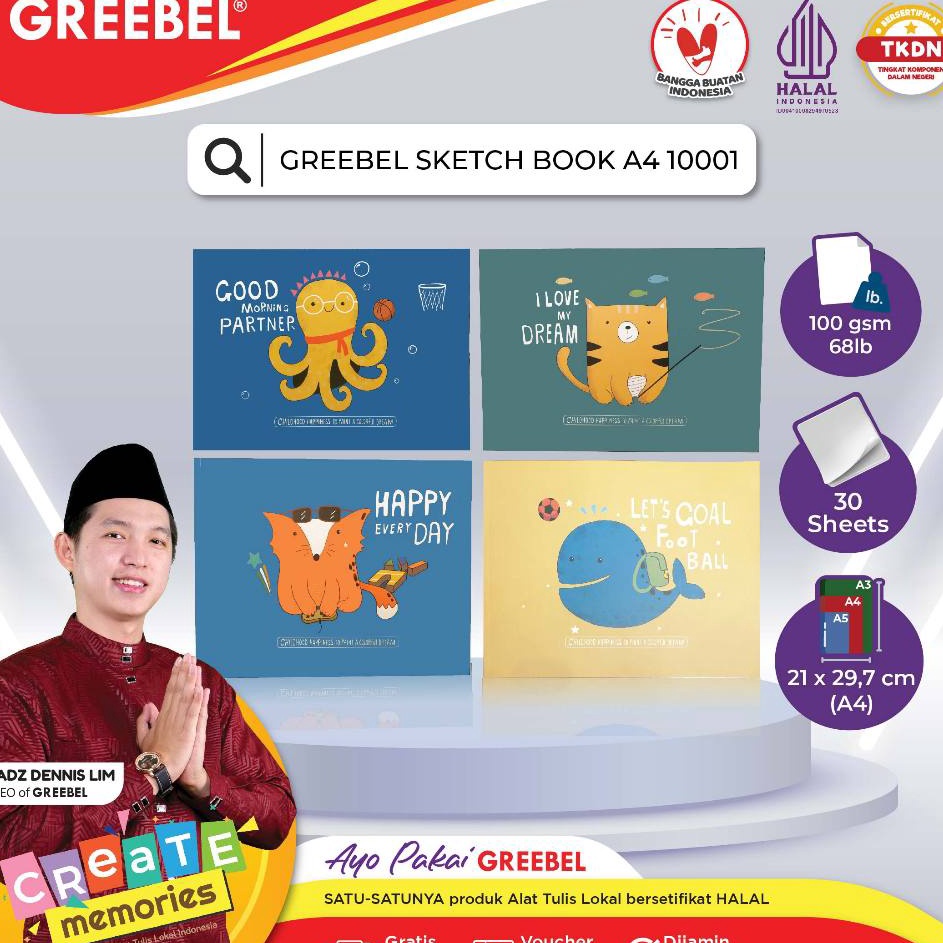 

Grosir Heboh GREEBEL SKETCHBOOK A4 11 Buku Gambar Sketsa Drawing Book