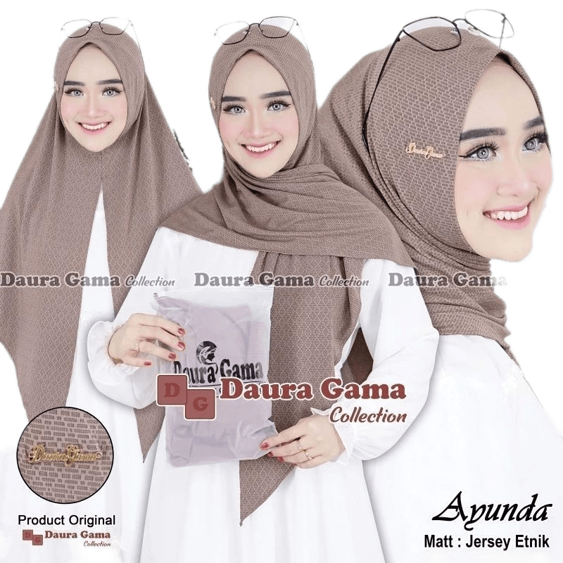 MS.ID - AYUNDA Pasmina Instan Non Pet Matt Jersey Etnik Premium Pasmina Ori Daura Gama Hijab Terbaru